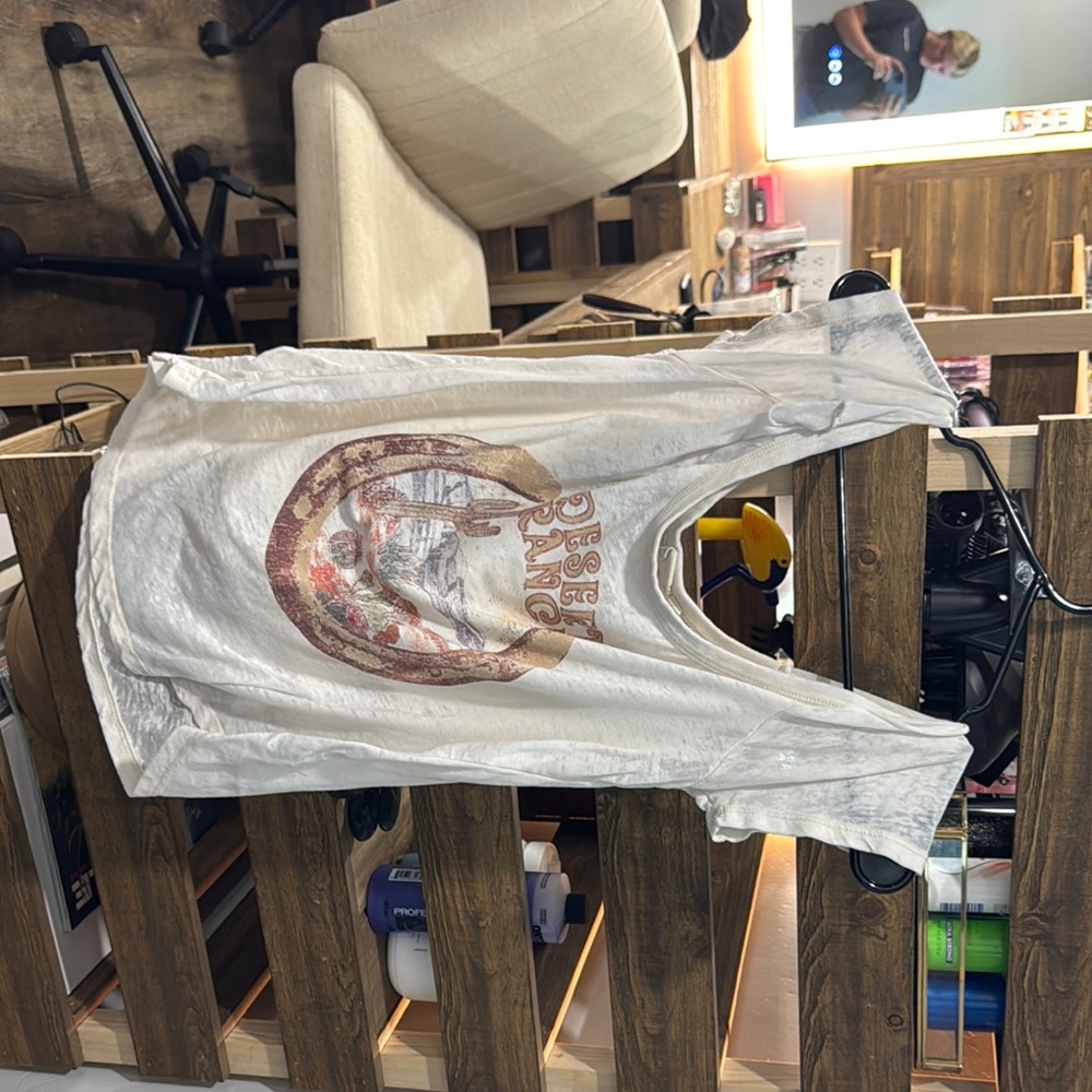 White Graphic Tank Top